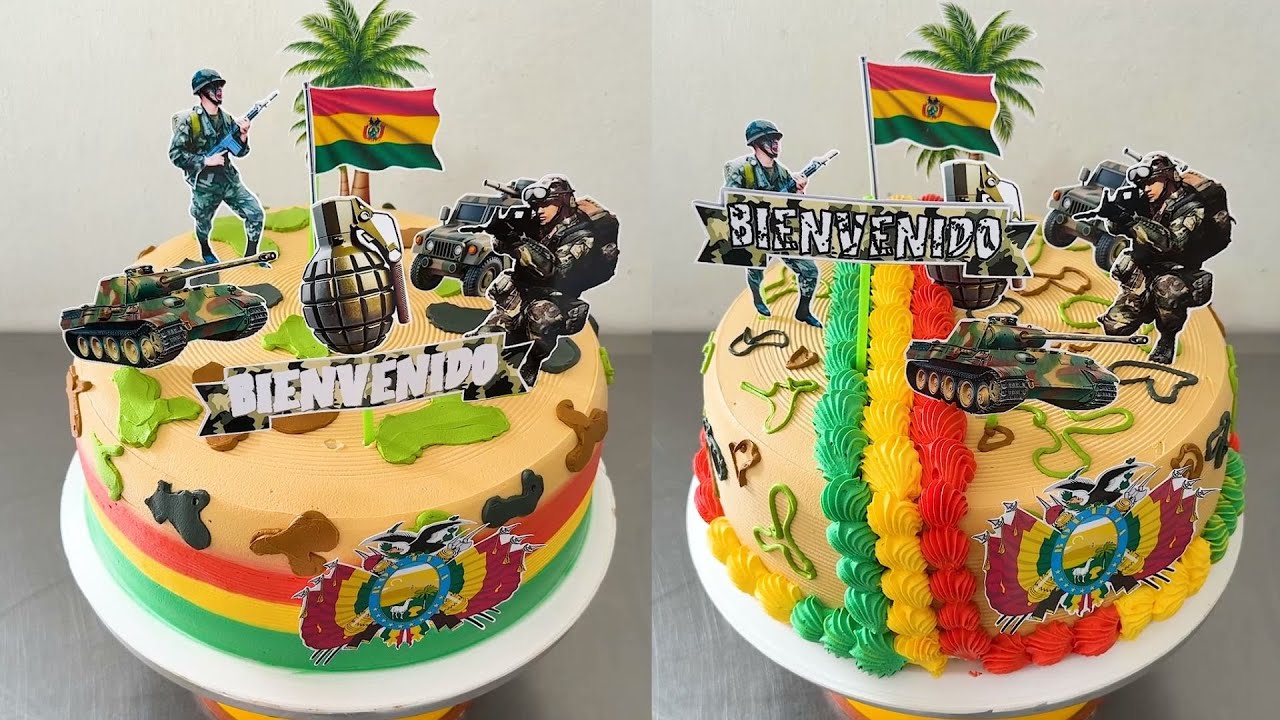 TUTORIAL PARA DECORAR TORTA PARA SOLDADOS