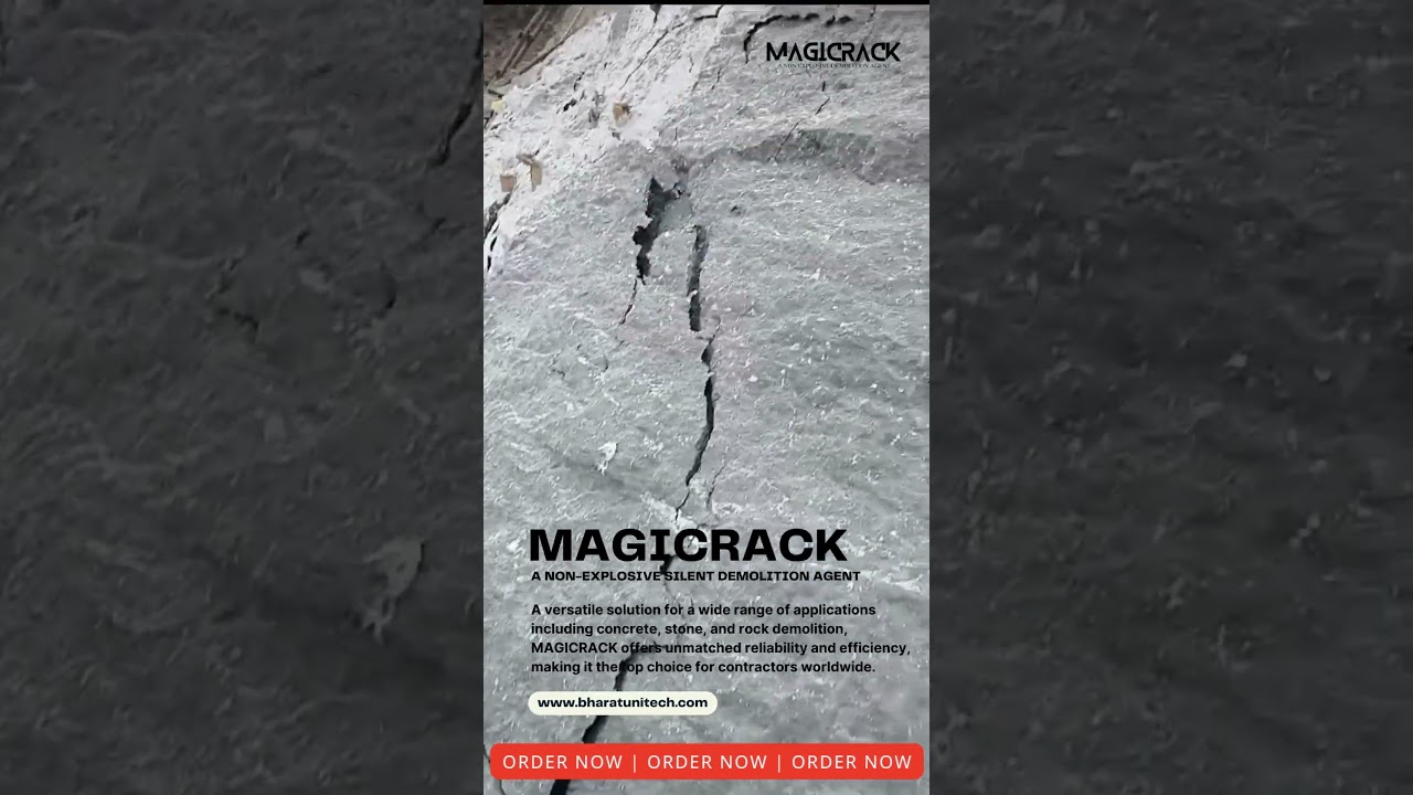 MAGICRACK - A NON-EXPLOSIVE SILENT DEMOLITION AGENT #demolition #concreteremoval  #concrete