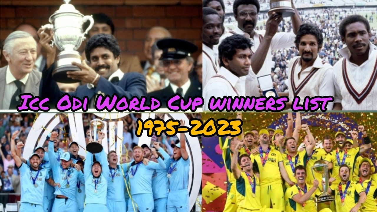 Cricket ODI World Cup Winners🏆1975- 2023 & All Runner Up Video🤔🔥||
