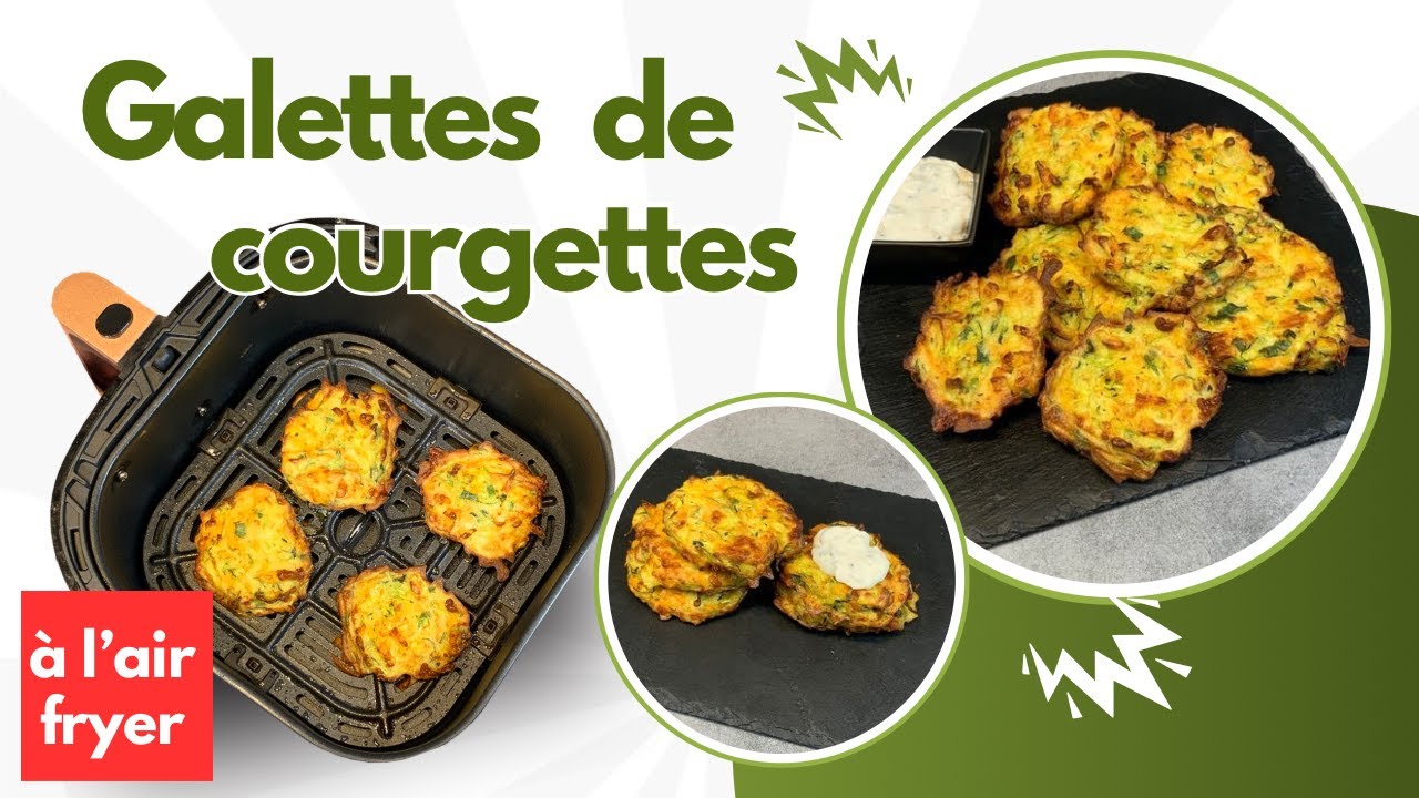 Galettes de courgettes à l’air fryer