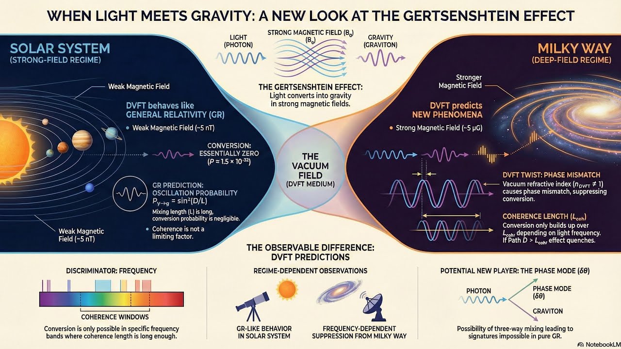 Gertsenshtein Effect in Dynamic Vacuum Field Theory