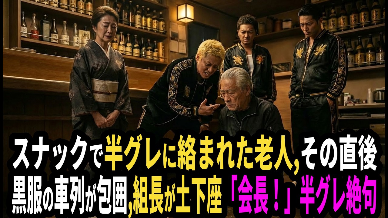 スナックで半グレに絡まれた老人。その直後、黒服の車列が店を包囲…組長が土下座「会長！」半グレ凍りつく