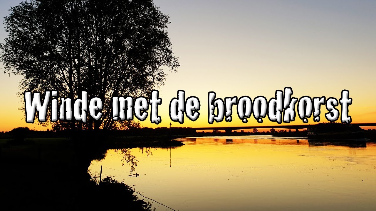 Vissen op winde met de broodkorst