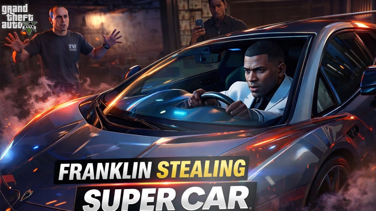 FRANKLIN STEALS A SUPERCAR! 😱🔥#gta #gtaonlineheists 