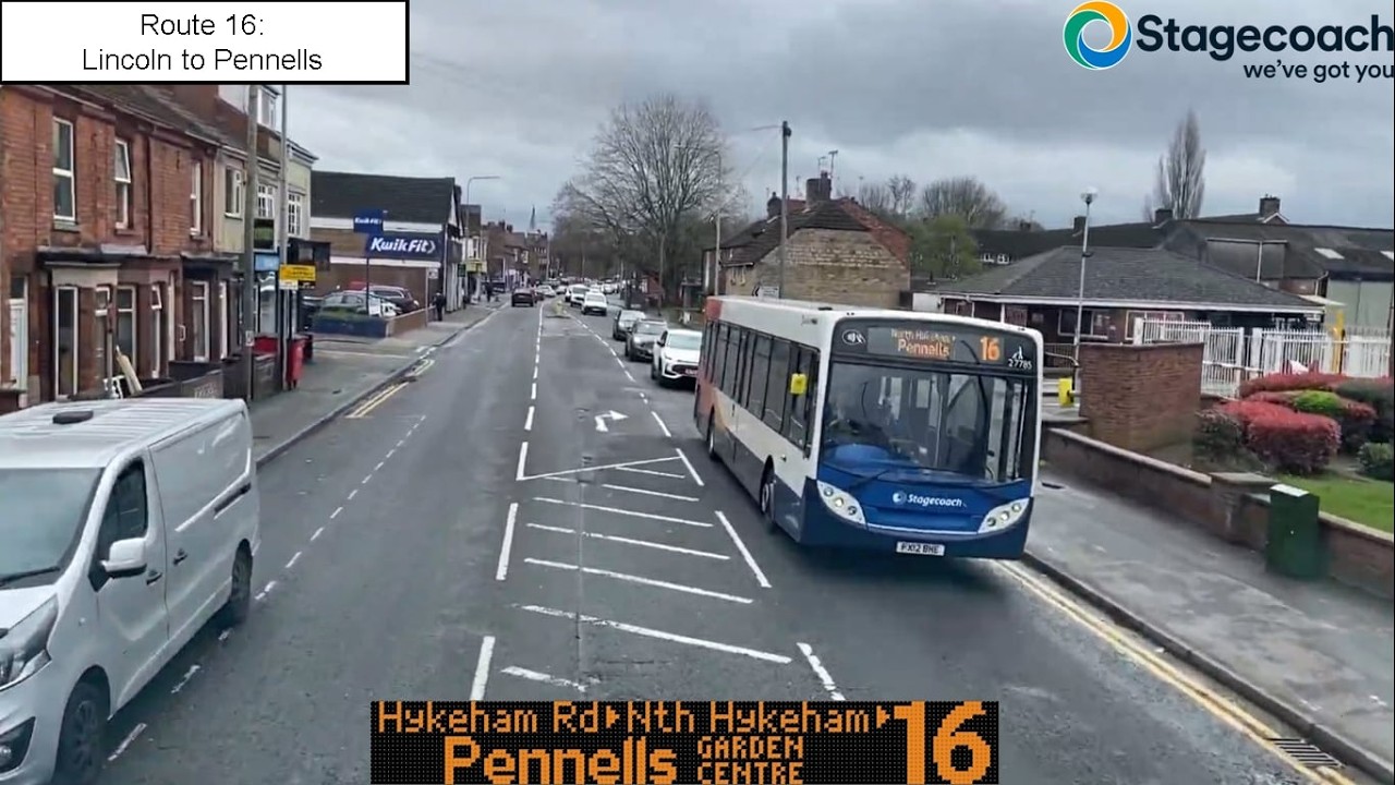 Маршрут 16: от Линкольн-Сентрал до Пеннеллс - Stagecoach East Midlands