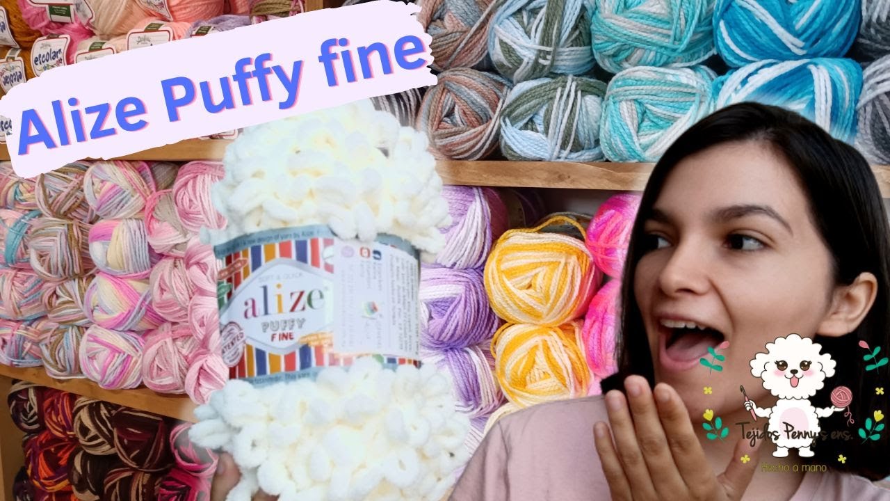 Estambre que se teje con los dedos! 😱 | Alize puffy fine | Reseñas Tejidos Penny's ens.