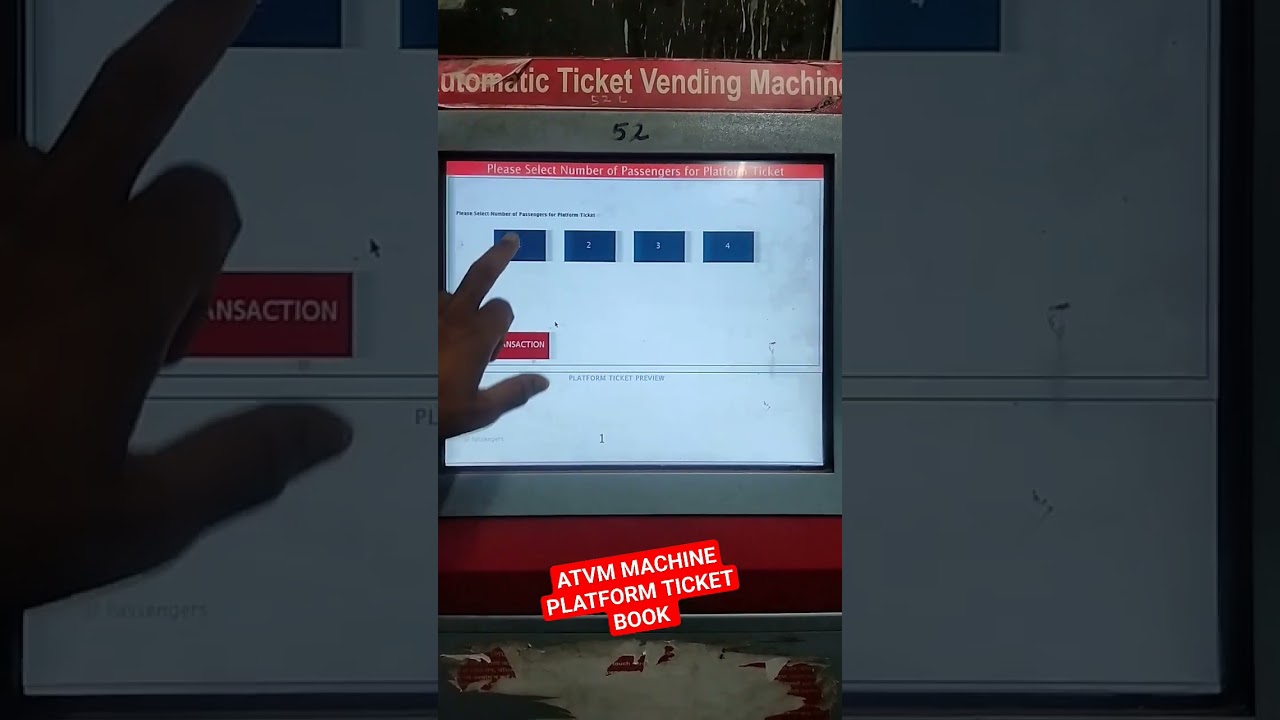 Atvm machine se platform ticket book kare