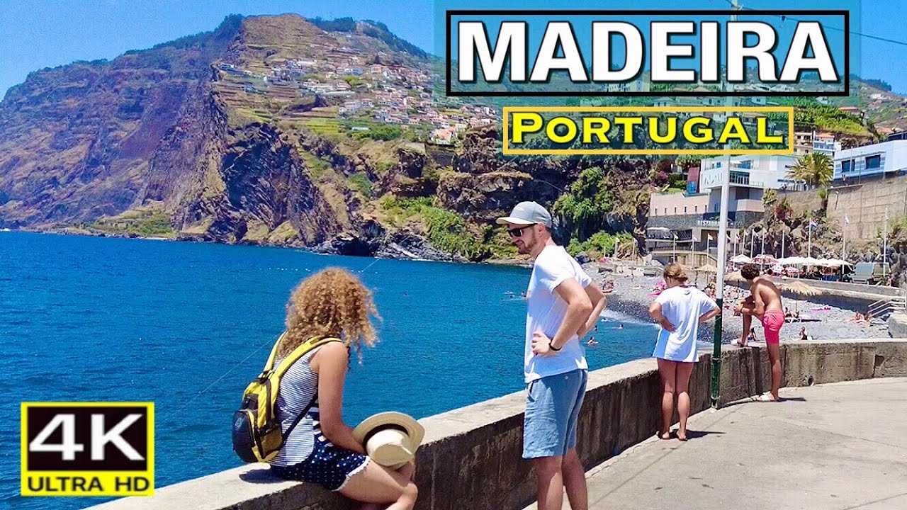 Madeira Portugal, Camara de Lobos, Walking tour - (4K Ultra HD)