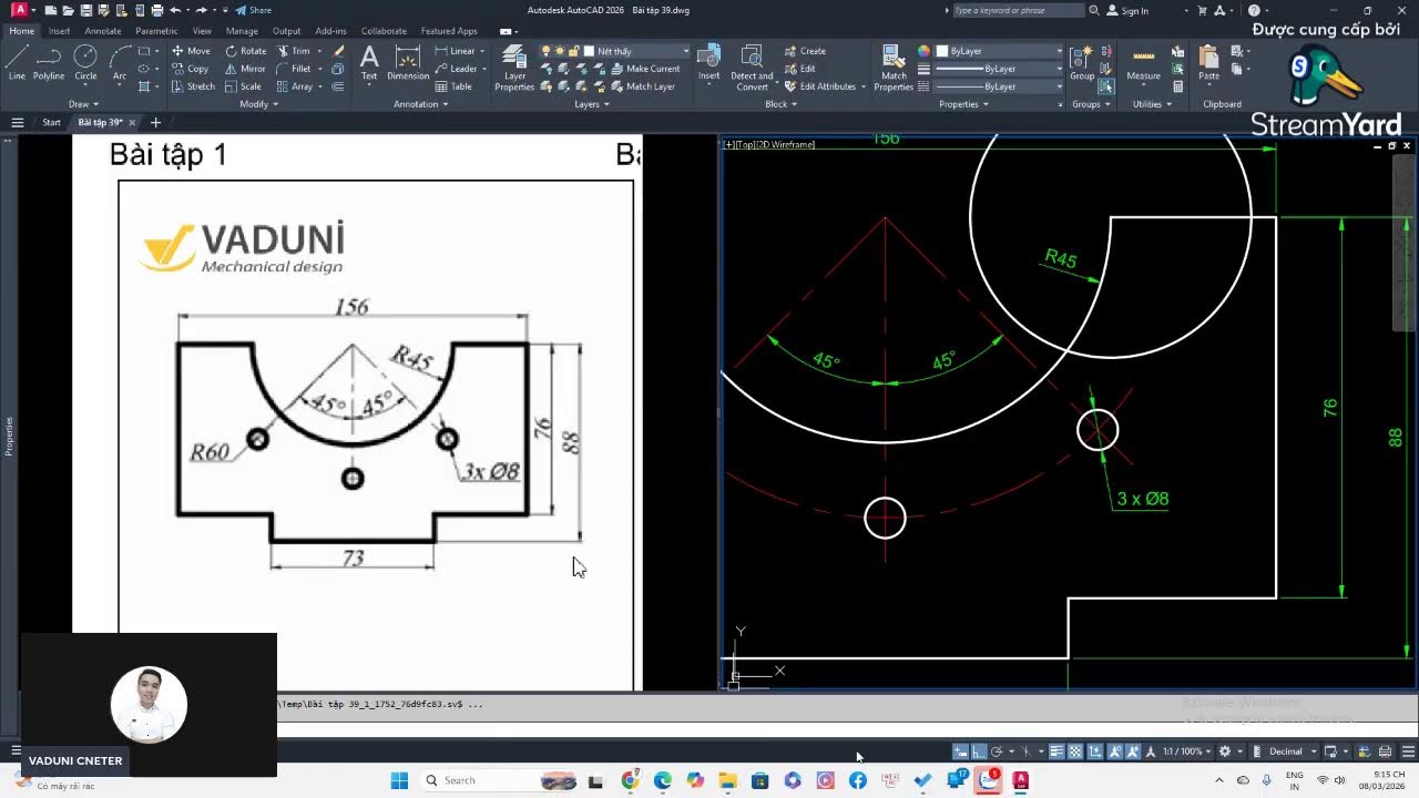 Học AutoCAD mỗi ngày cùng VADUNI – 30 phút mỗi ngày | Phần 41