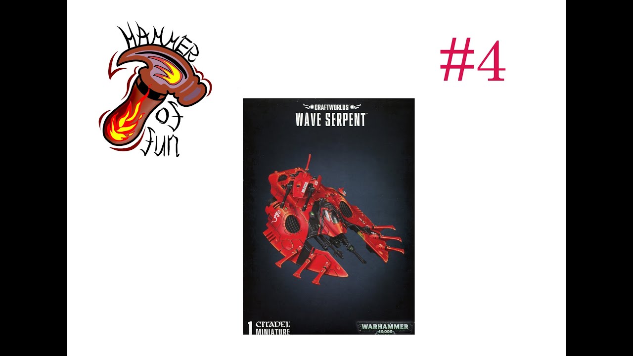Анбокс наборов Warhammer 40000: Eldar Wave Serpent