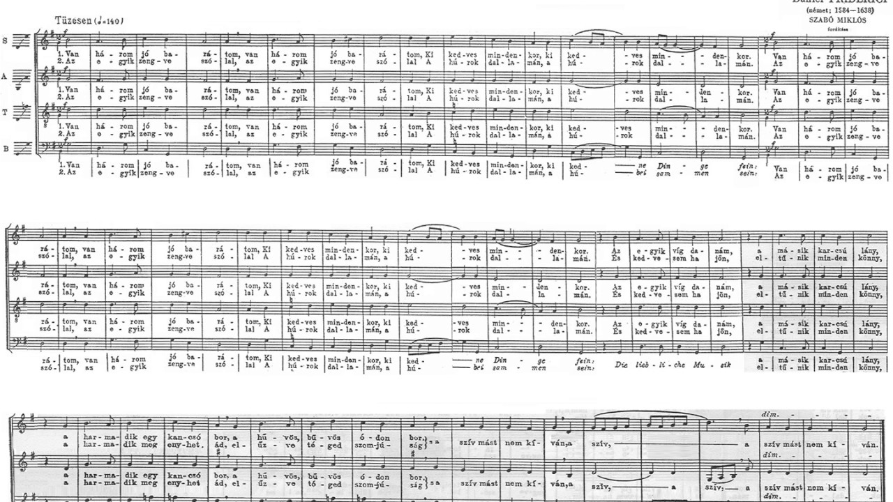 [Canticum Bonum Kamarak&oacute;rus] Daniel Friderici: Bar&aacute;ti k&ouml;r