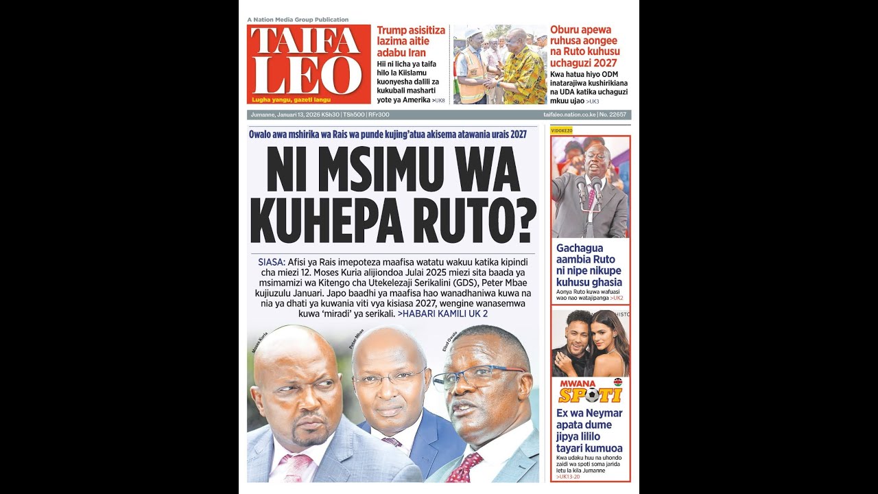 VIDOKEZO MAGAZETINI || Ni msimu wa kuhepa Ruto?
