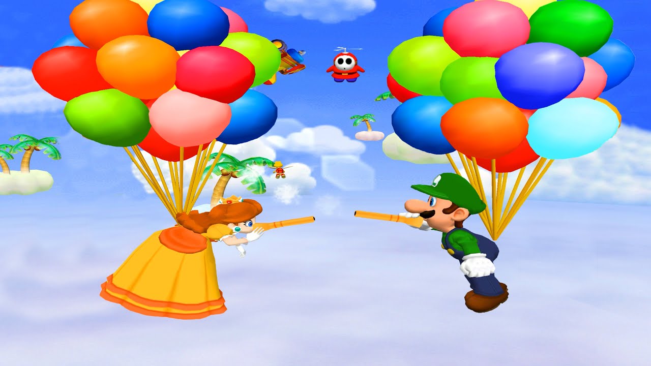 【マリオパーティ5】ミニゲームデイジーVsルイージVsマリオVsヨッシー(COM最強 たつじん)