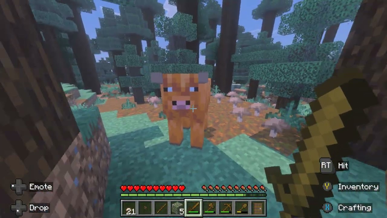 Minecraft Day 1 hard mode{not hardcore}