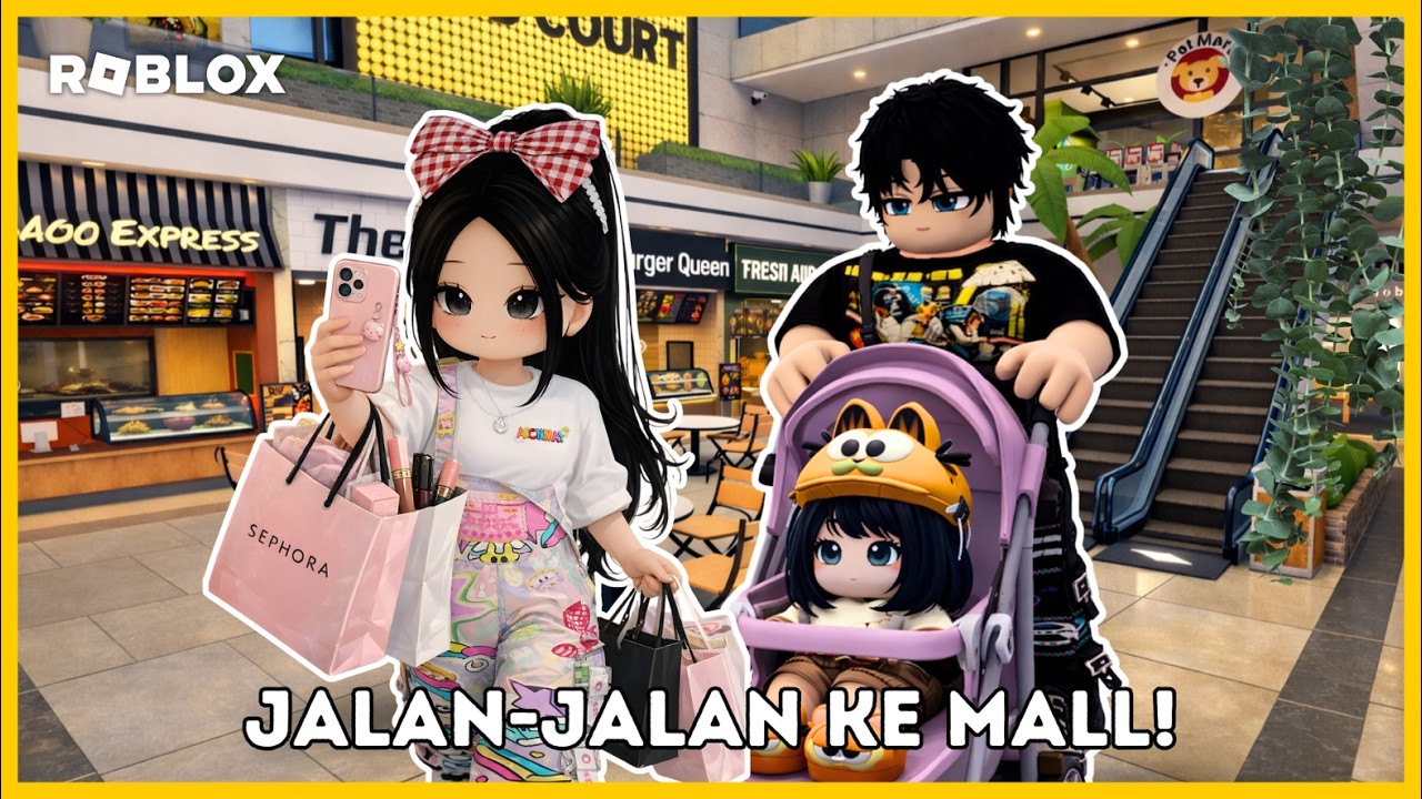 SERUNYA KE MALL BARENG APIH & AMI! PINGO BELANJA TERUS NONTON BIOSKOP?!🍿| LIVETOPIA RP🏠- ROBLOX IND