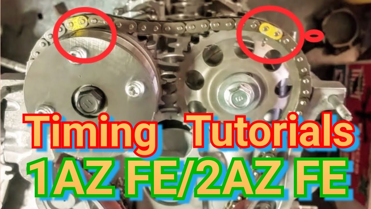 How To Set The Timing On A Toyota 1AZ FE/2AZ FE(chain marks, camshaft & crankshaft marks)🔧