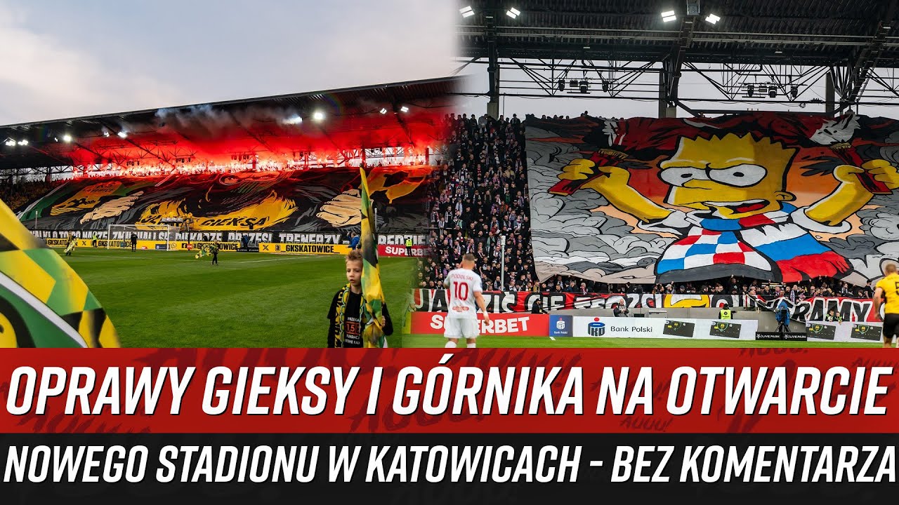 Oprawy GieKSy i Górnika na otwarcie nowego stadionu w Katowicach - BEZ KOMENTARZA (30.03.2025)