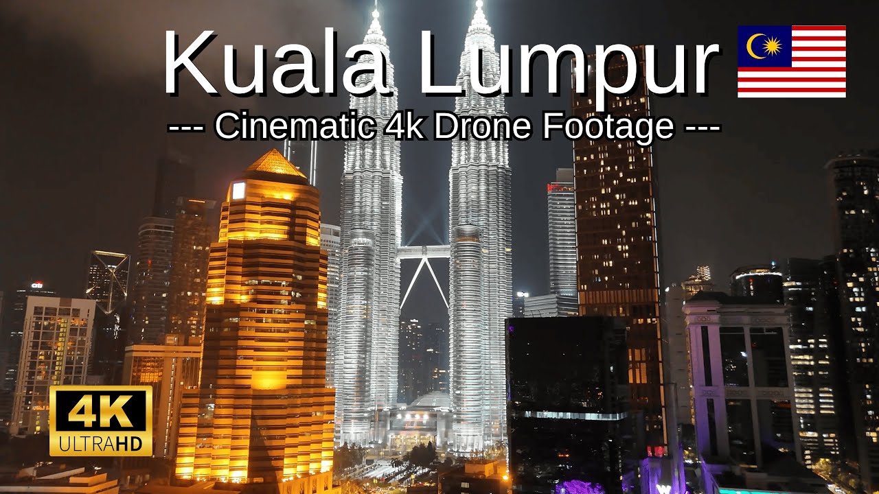 Kuala Lumpur, Malaysia at Night | Cinematic 4K Drone Footage | Merdeka 118 & Petronas Towers