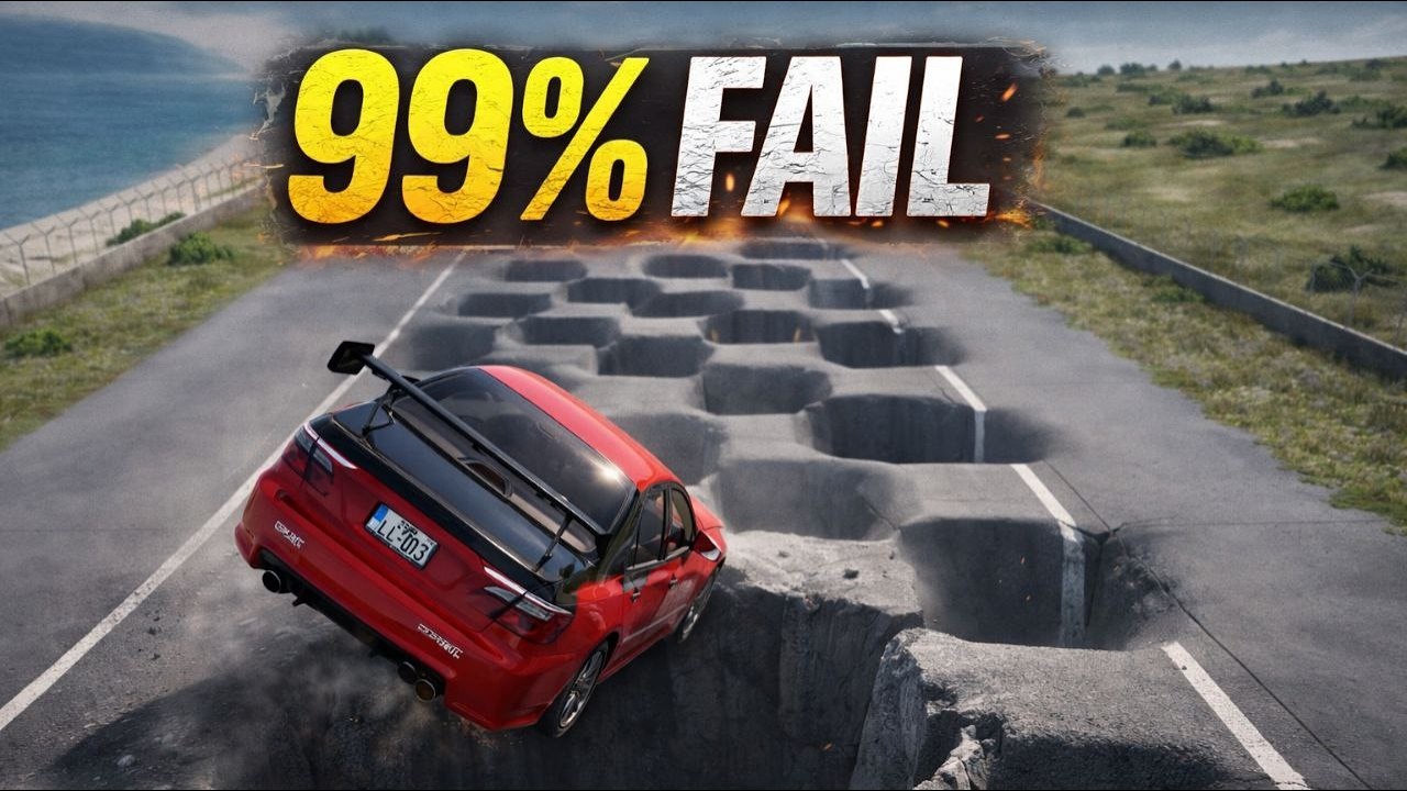 99% of Cars Won’t Survive This Road! (BeamNG Crash Test)