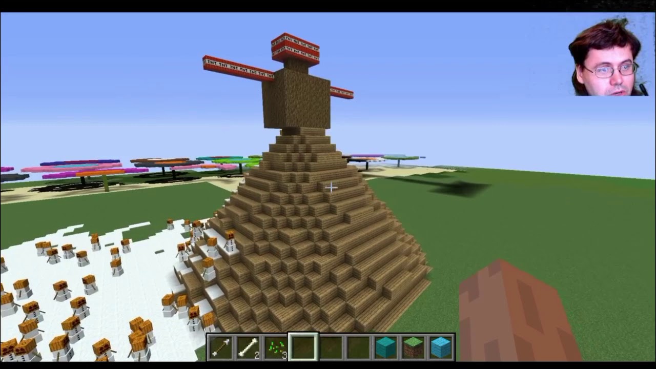 Масленица. Создание и сжигание чучела в Minecraft, с помощью python.