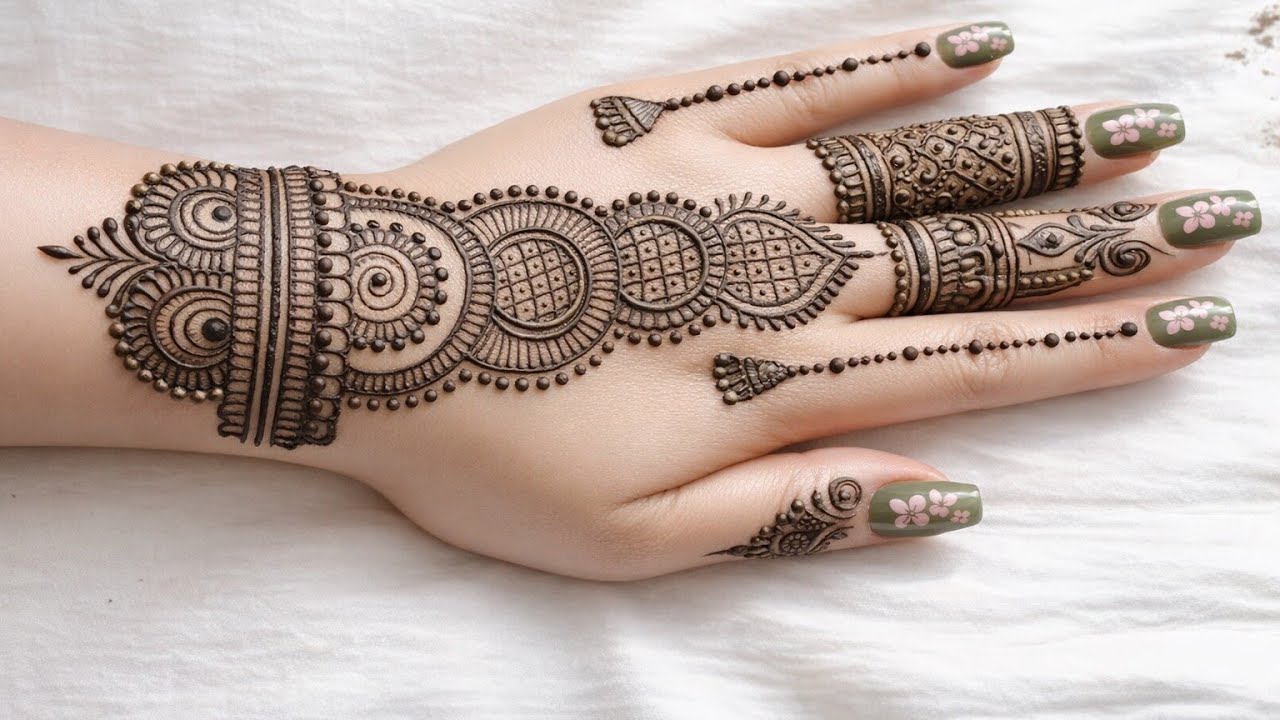Very beautiful mehndi design for back hand | Easy mehndi | Simple mehndi | Mehndi ka design |Mehandi