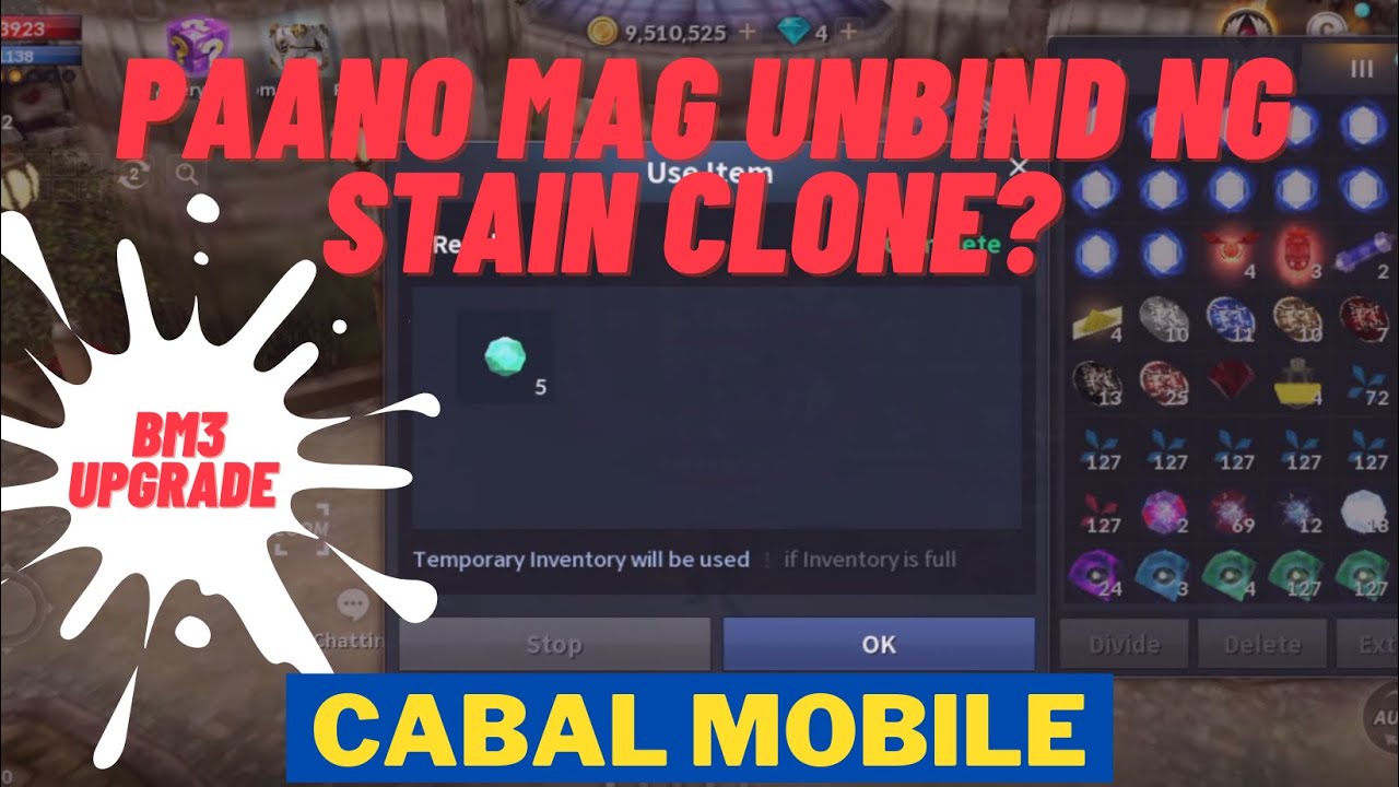 Cabal Mobile | How to Unbind Stain Clone