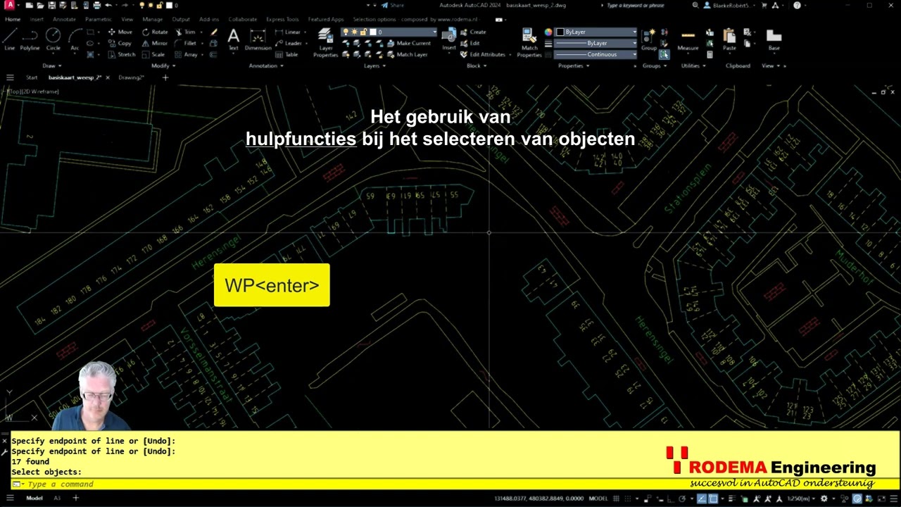 Hulpfuncties bij Select Objects in AutoCAD