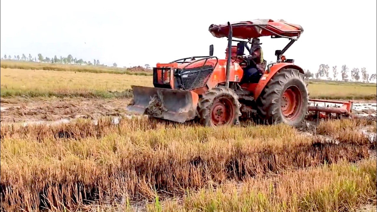 Powerful Tractor Plowing in Muddy Date 22 February 2026