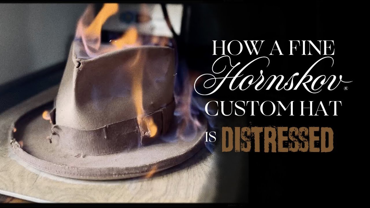 How a fine HORNSKOV custom hat is distressed 🔥