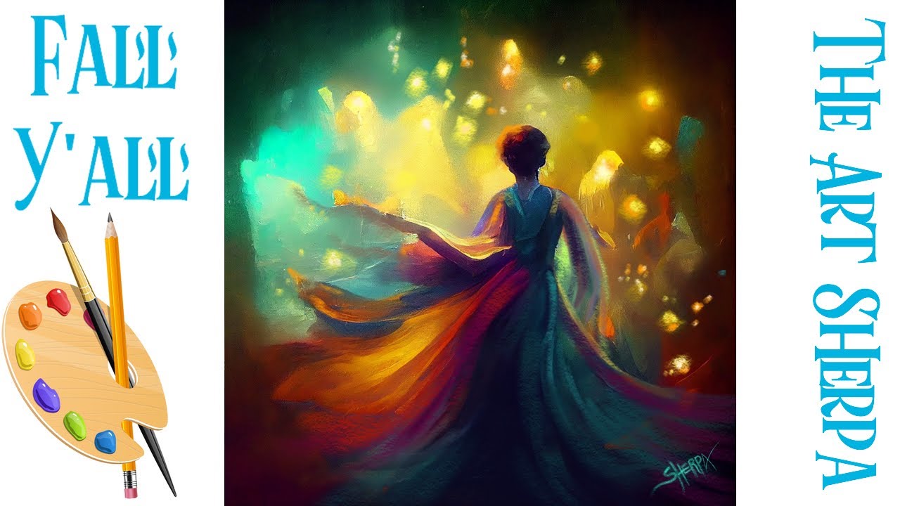 How to paint Lady in Light Dancing  💃🍂🍁 EASY acrylics for beginners: A step-by-step tutorial