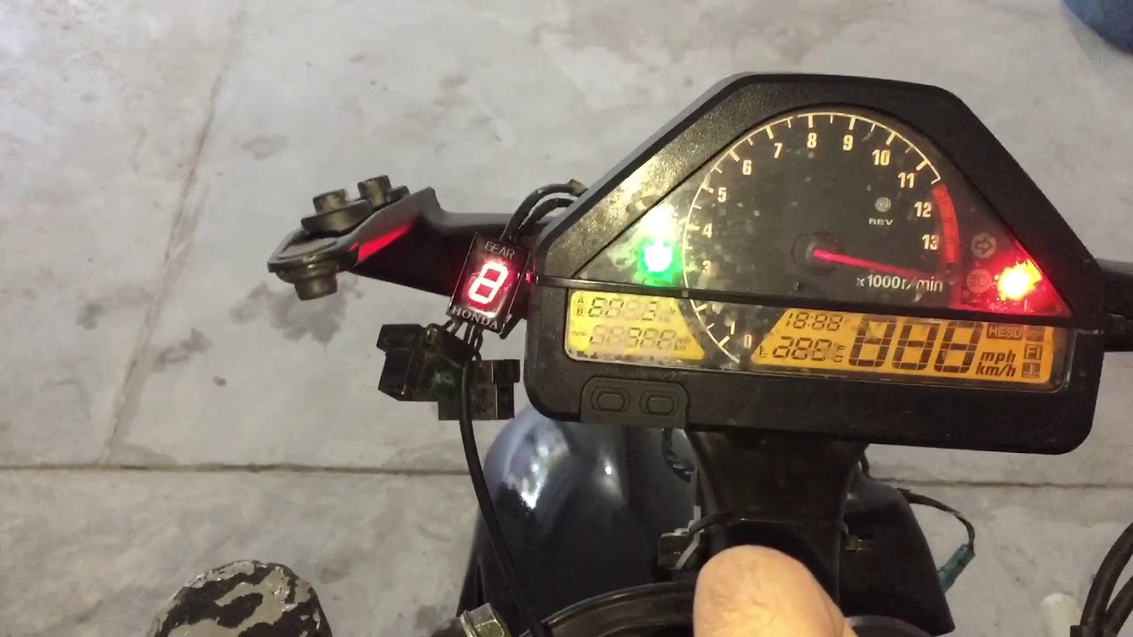 Motorcycle gear indicator installation guide Honda CBR1000RR 2005