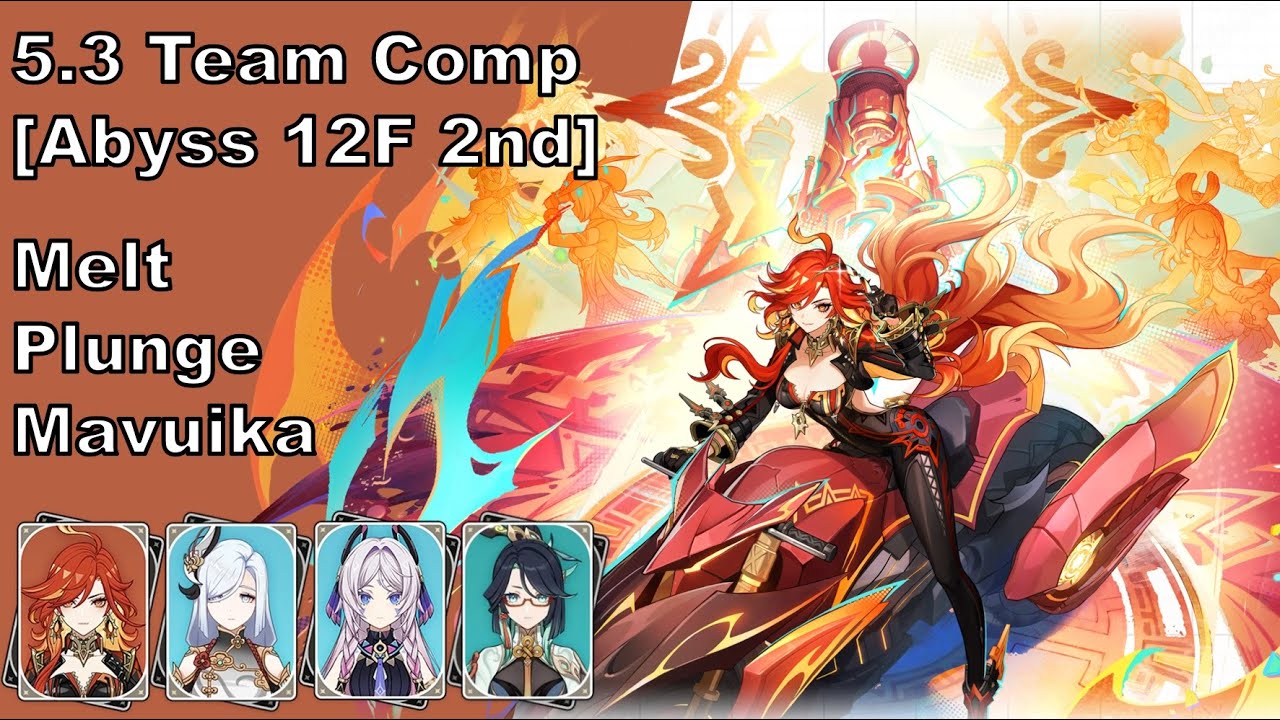 Melt Plunge Mavuika | Genshin impact 5.3 Team comp - Abyss 12F Second Half