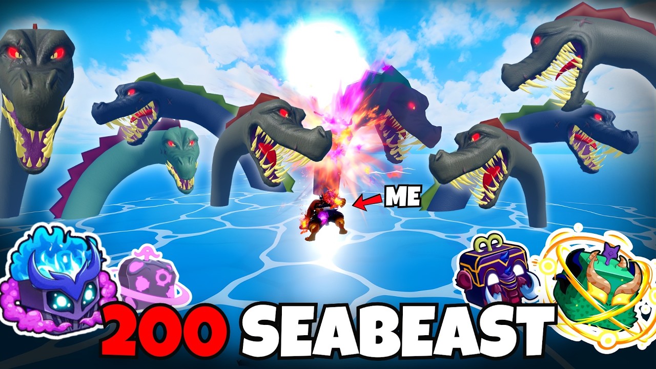 Killing 200 SEABEAST In Bloxfruits... 💀 (Part 2)