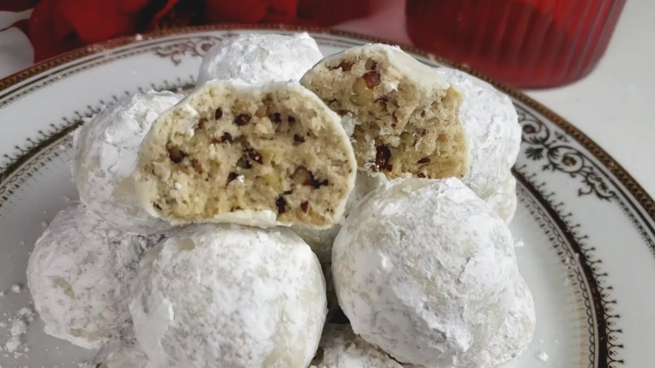 Easy Snowball Cookies | How To Make Pecan Snowball Cookies