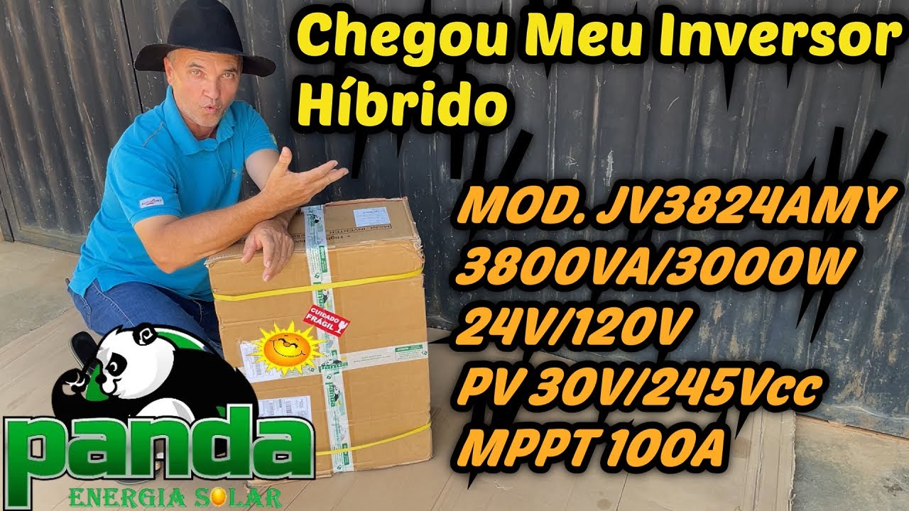 INVERSOR HÍBRIDO 3800VA - 3000W - MOD. JV3824AMY , 24v 120v , MPPT 100a ! 22-11-2025