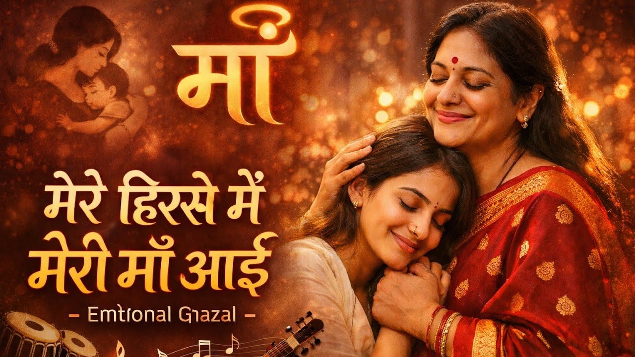 Emotional Ghazal on माँ - मेरे हिस्से में मेरी माँ आई. #Mother #song #music #ग़जल 