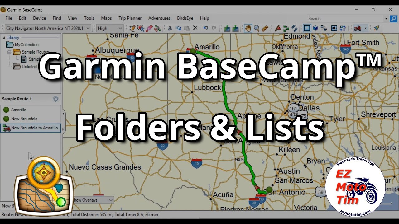 Garmin BaseCamp™ Using Folders to Organize Routes