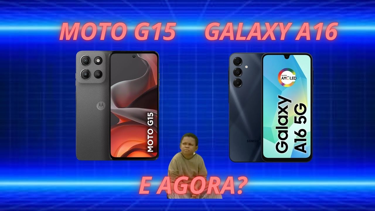 Qual é o melhor celular custo benefício em 2025? Comparativo Motorola Moto G15 e Samsung Galaxy A16.