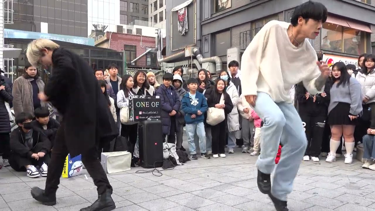 231119 kpop cover dance team ONE OF - Baggy Jeans (NCT U) Hongdae busking