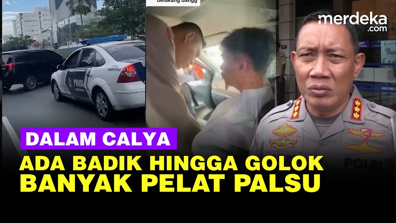 Kejutan! Dalam Calya Ugal-Ugalan di Jakpus, Ada Badik, Golok & Banyak Pelat Palsu