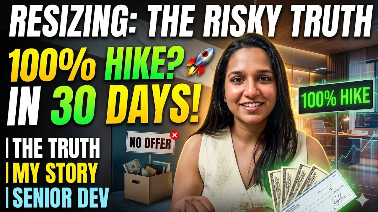 The Truth About Resigning Without an Offer: How I Got a 100% Hike in 30 Days 🚀 | Senior dev Story
