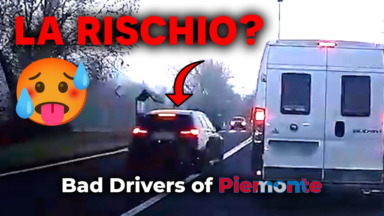 BAD DRIVERS OF PIEMONTE (ITALY) - dashcam compilation 02.2026