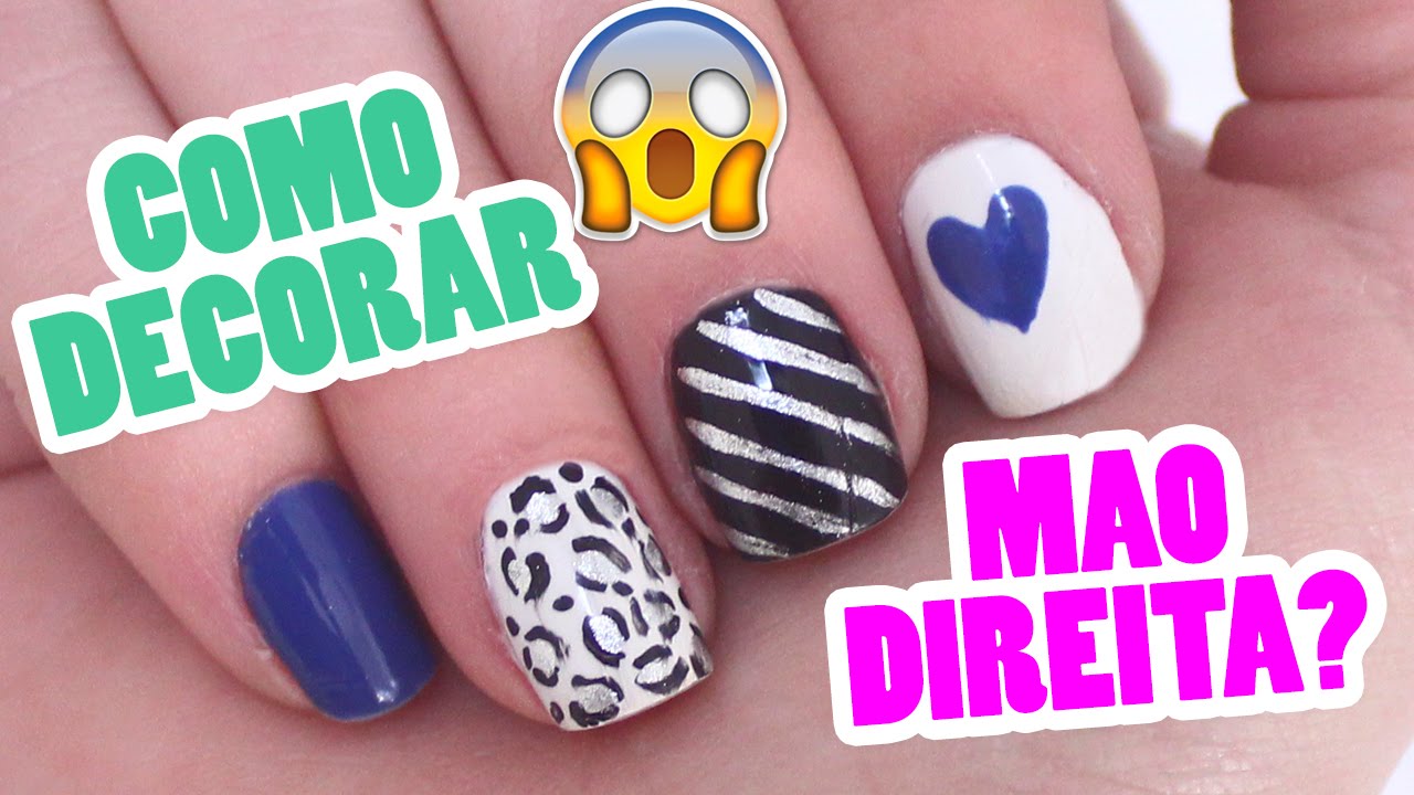 COMO DECORAR UNHAS NA MÃO DIREITA? - Jana Taffarel