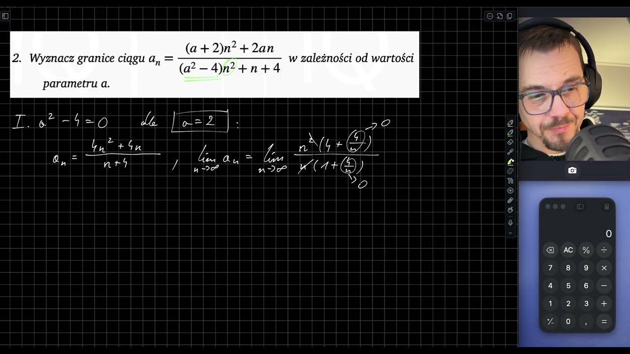 GRANICA W ZALEŻNOŚCI OD WARTOŚCI PARAMETRU - Matematyka - szkoła średnia - matura rozszerzona