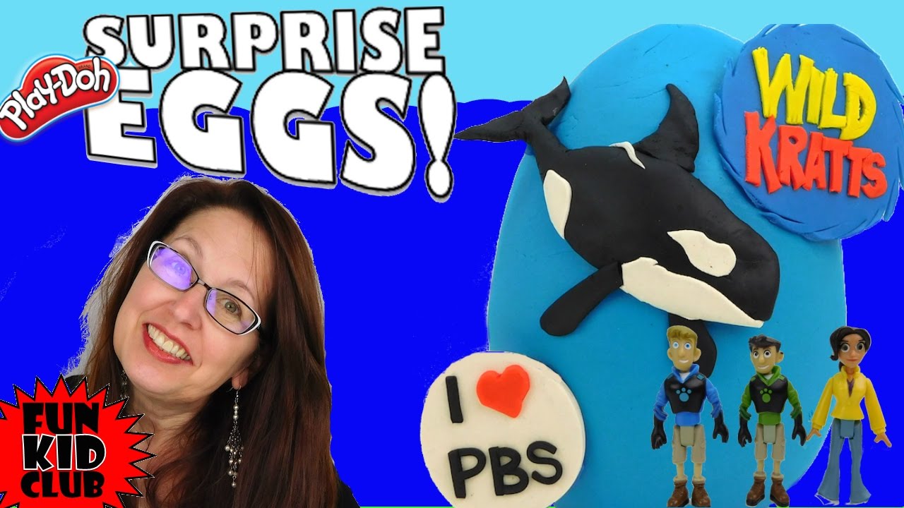 WILD KRATTS! Giant PBS Play-Doh Surprise Egg! Save The Whales! LIL WOODZEEZ! TOXIC WASTE CANDY!