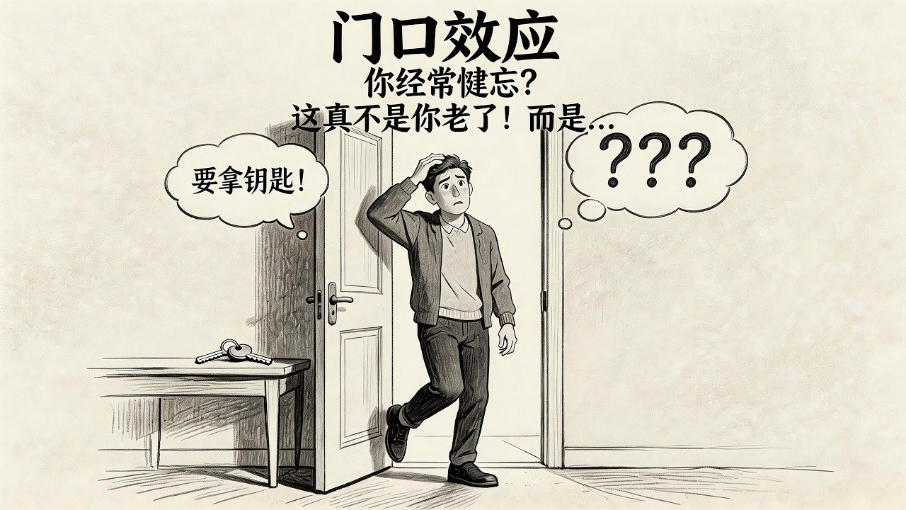 心理学上有个词叫：门口效应｜你经常健忘？这真不是你老了！而是...