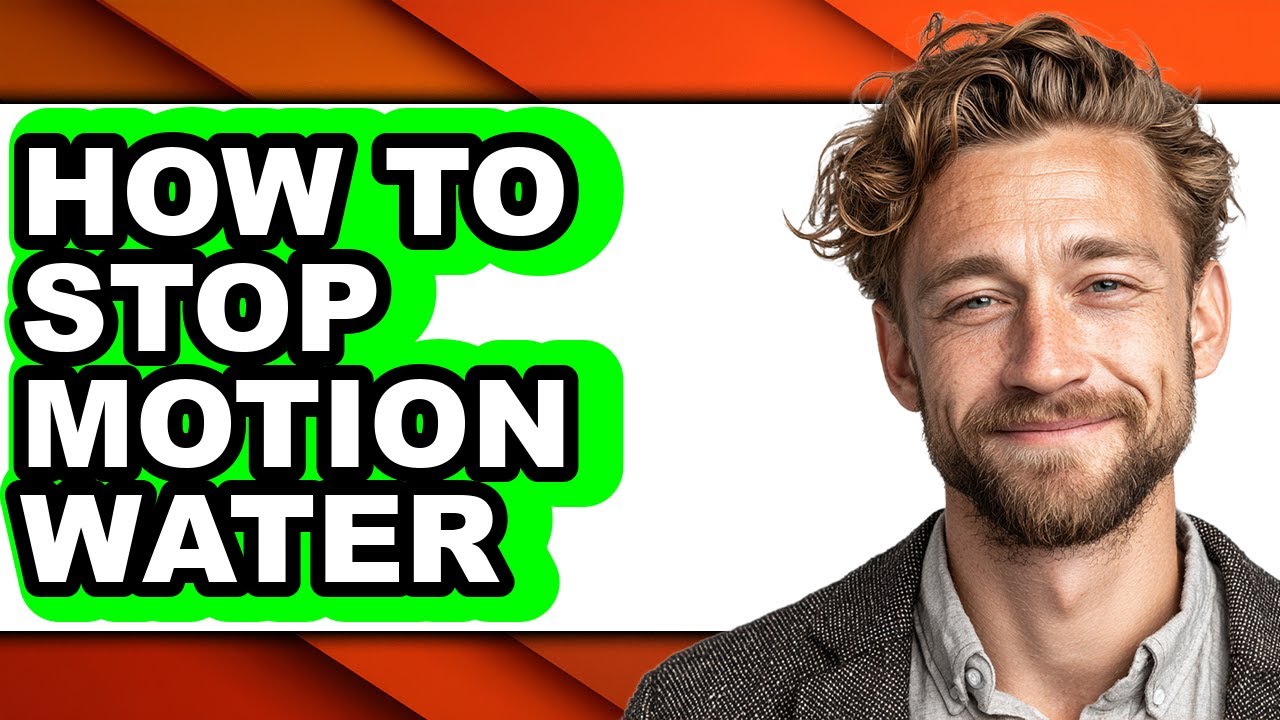 How to Stop Motion Water (easy Method)