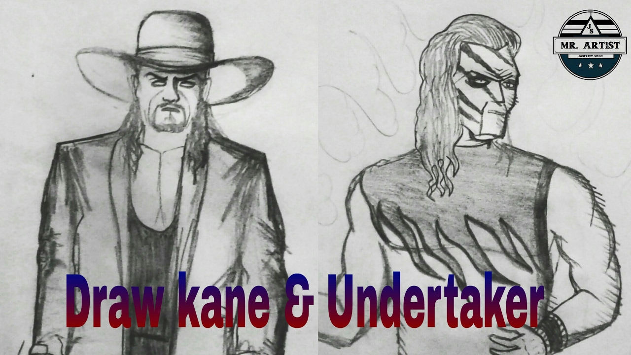 How to draw Undertaker & Kane Easily | Pencil Art | ARTIST MUNDA