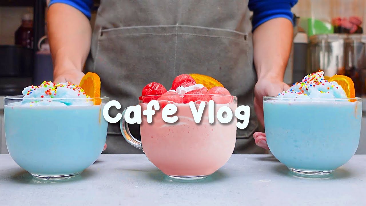 🥤편안한 주말 1시간 모아보기🤟🏻지치고 힘들 땐 음료 ASMR로 힐링해요/카페 브이로그/1 hour/Cafe Vlog/ASMR/Tasty Coffee