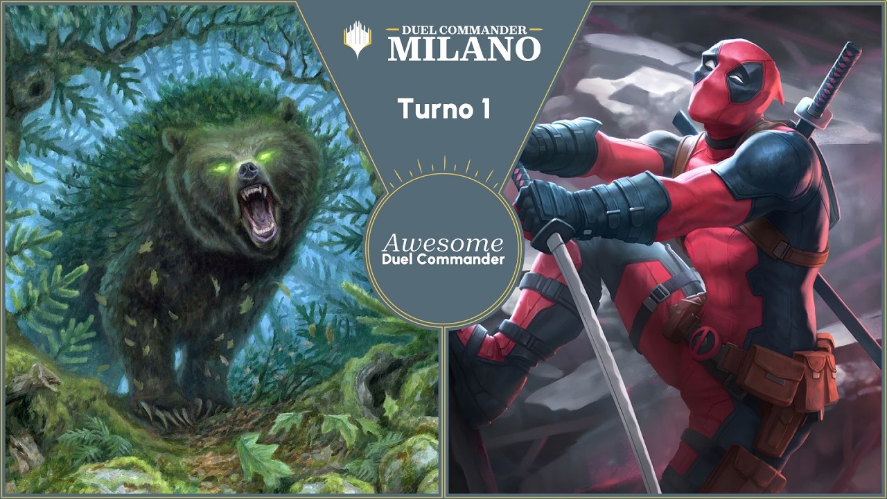 🔥 Awesome Duel Commander 🔥 Turno 1 -  Lumra, Bellow of the Woods VS Deadpool, Trading Card